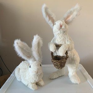Set of 2 NWT PBK Sisal Bunny Decor